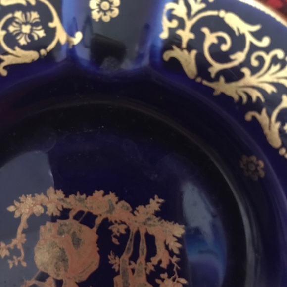 Limoges France, cobalt blue and gold dish - Picture 5 of 8